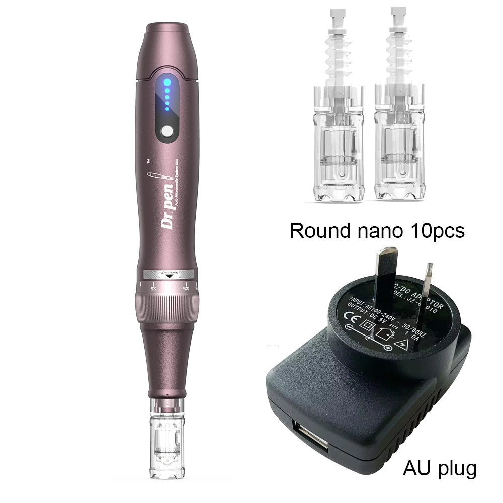 Original Dr Pen A10 micro-aiguilles sans fil Derma stylo équipement de beauté du visage avec 10 pièces cartouche d'aiguille ondulée pour Salon usage domestique SOMUX.SHOP