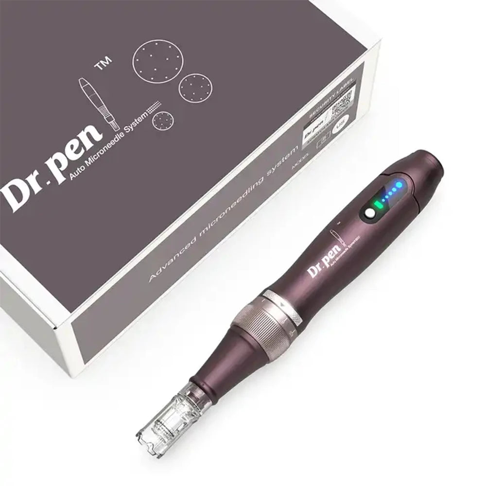 Original Dr Pen A10 micro-aiguilles sans fil Derma stylo équipement de beauté du visage avec 10 pièces cartouche d'aiguille ondulée pour Salon usage domestique SOMUX.SHOP